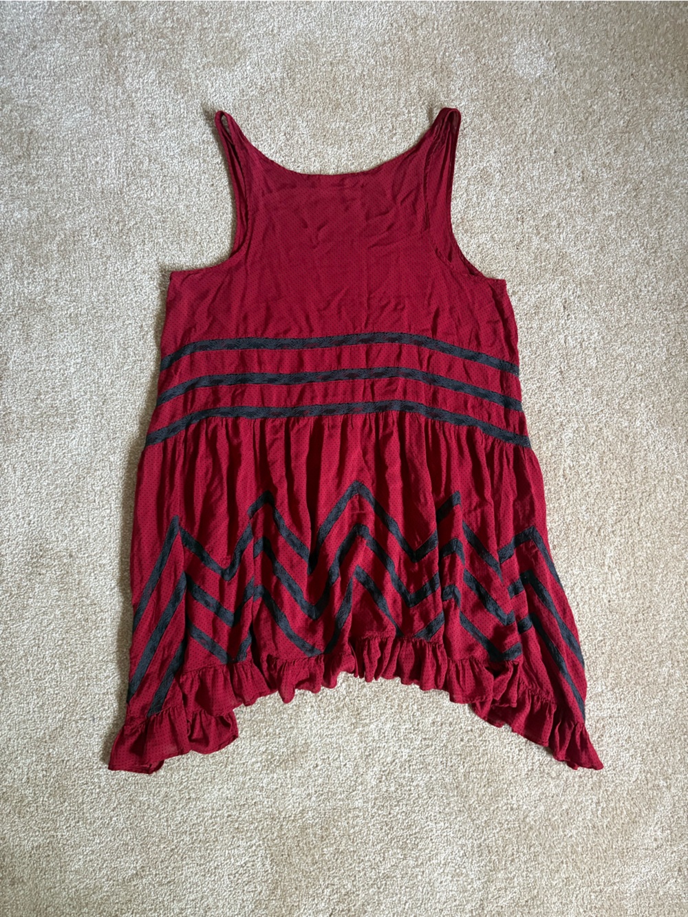 Free People Red trapeze slip dress - Picture 6 of 6